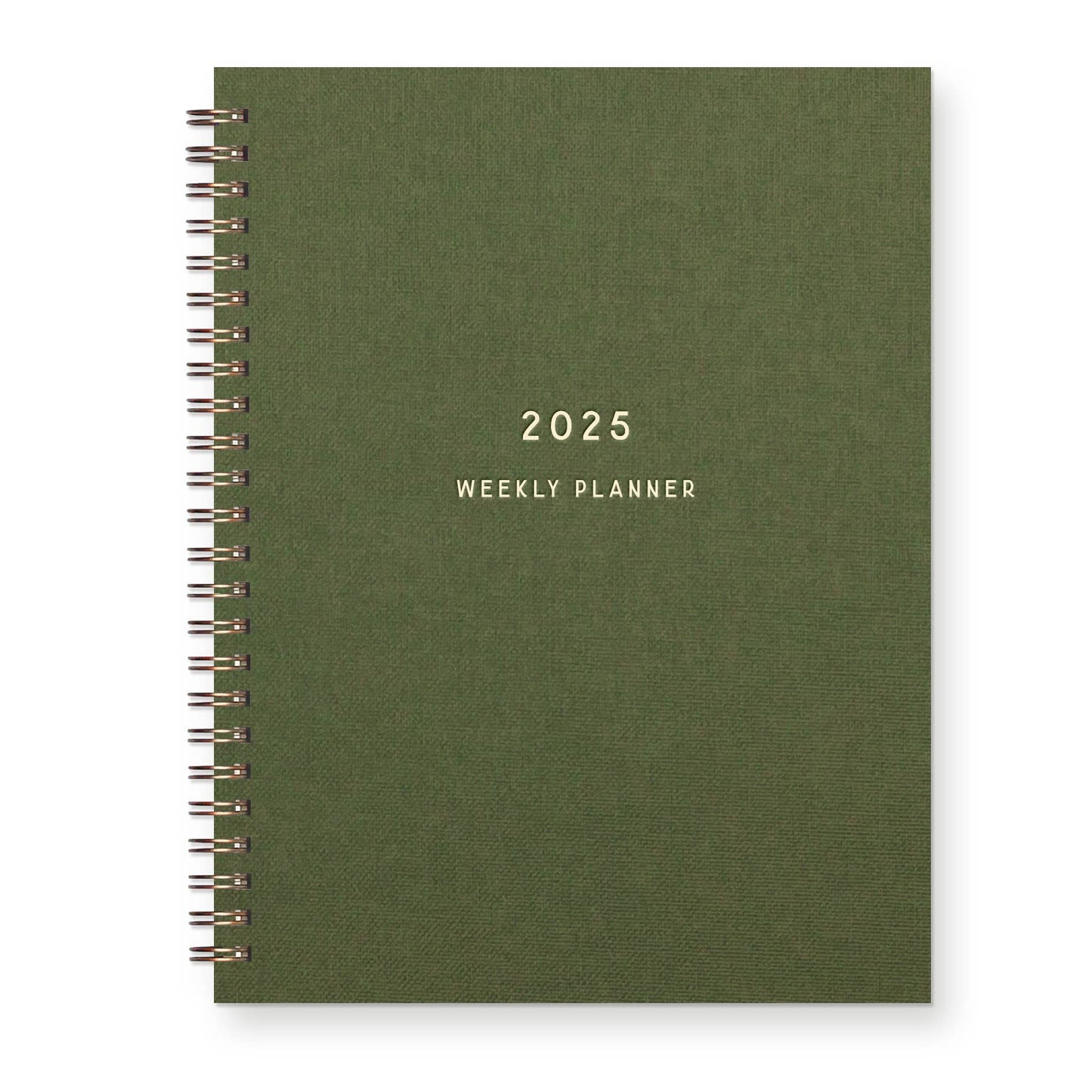 2025 Signature Dated Weekly Planner : Calendar Year: Sapphire Linen Cover | Gold Foil