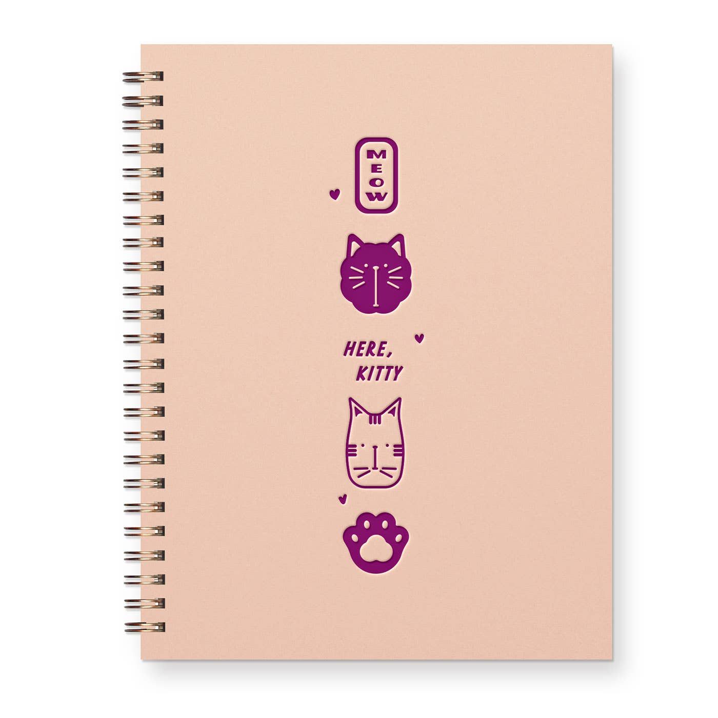 Meow Cat Journal: Lined Notebook: Seashell Cover | Mulberry Ink