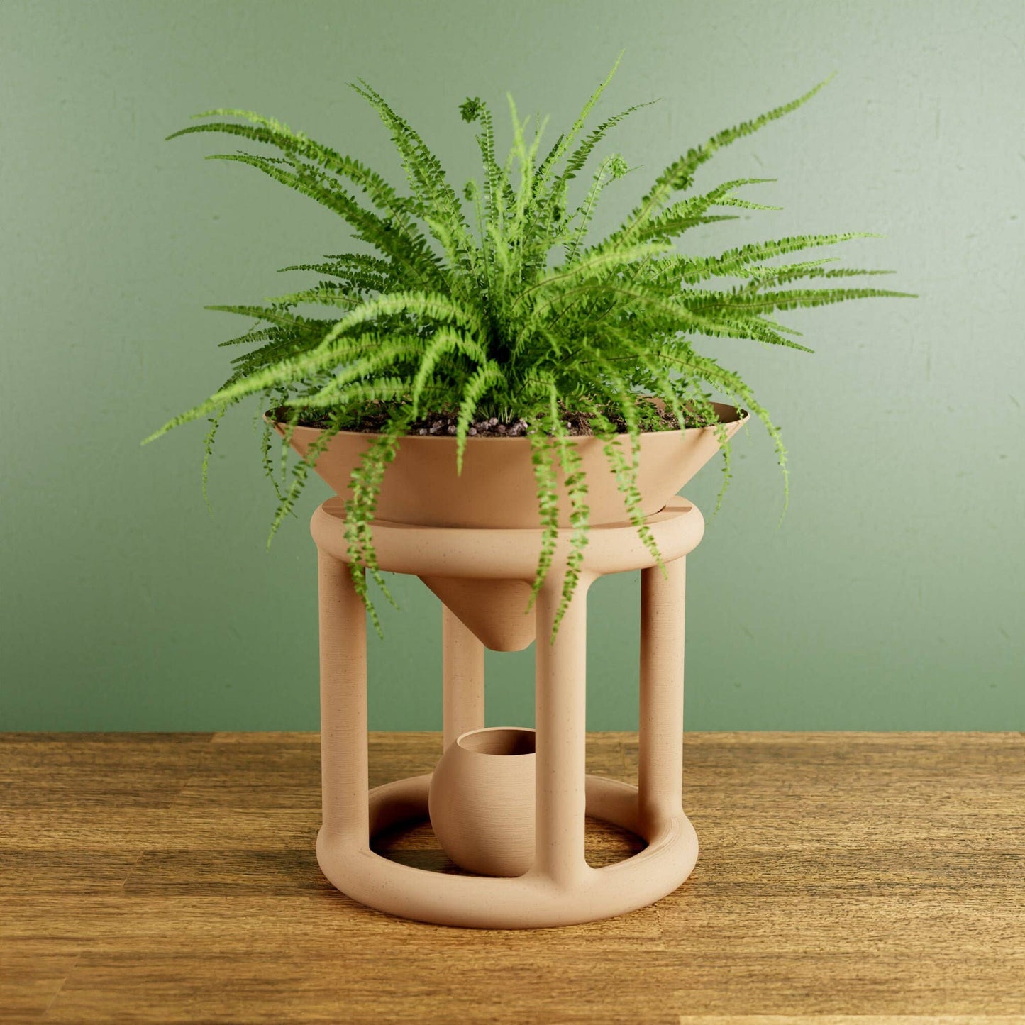 ODYSSEY Planter - Modern Marvel: Natural Wood / 8" Diameter