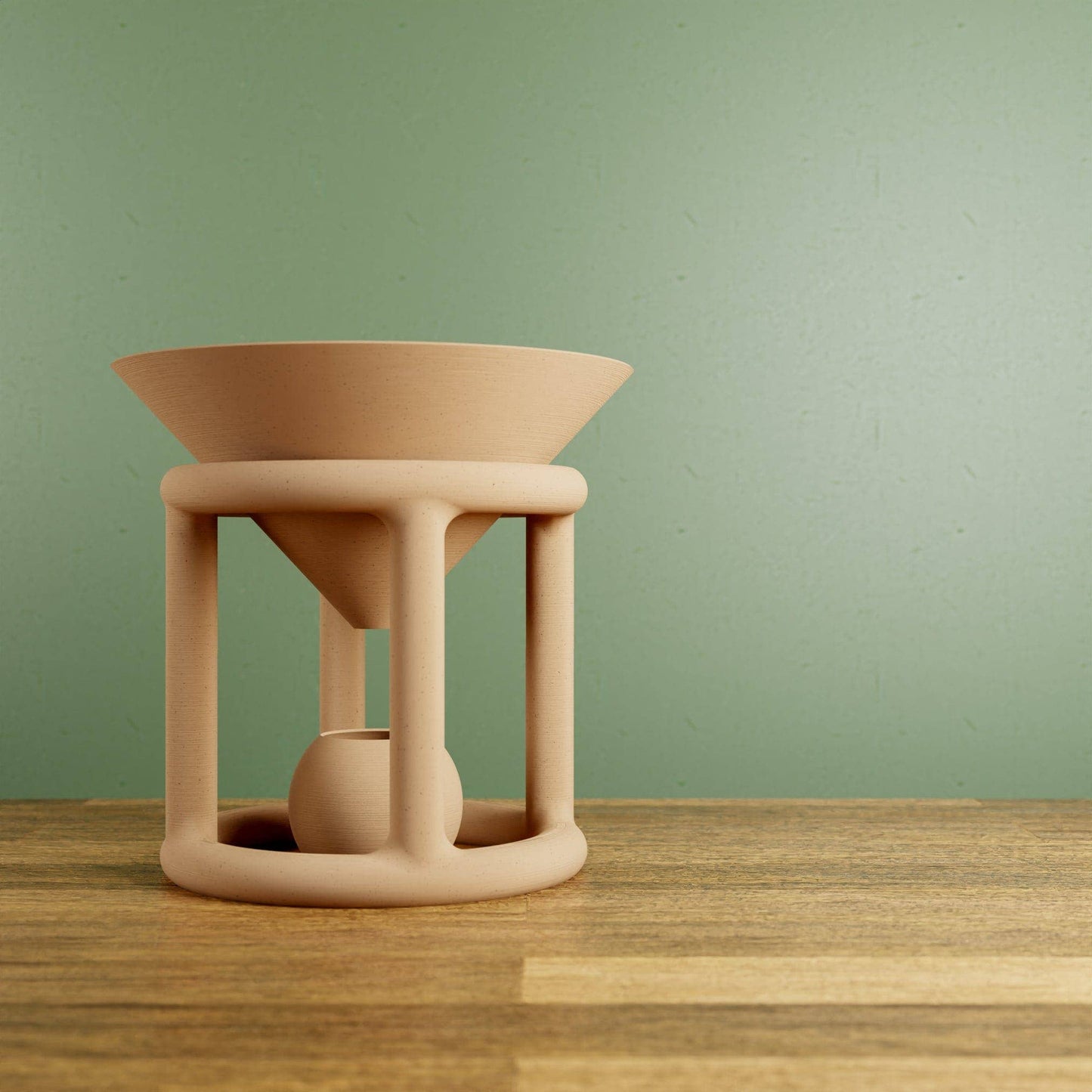 ODYSSEY Planter - Modern Marvel: Natural Wood / 8" Diameter