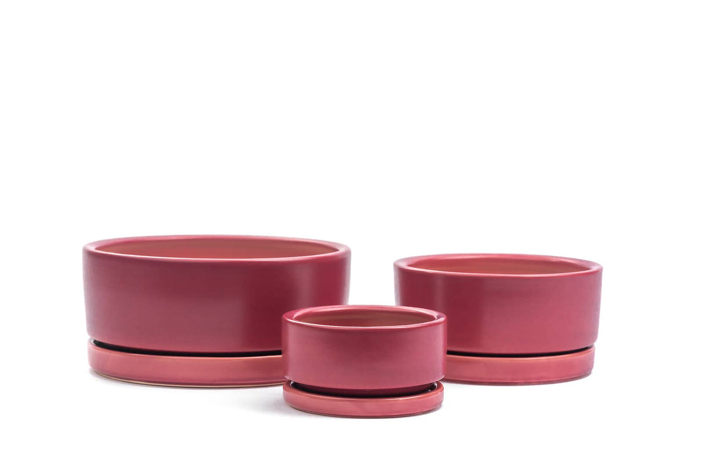 8.25" Gemstone Low-Bowls with Water Saucers: Dusty Rose
