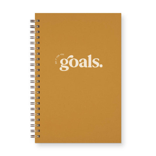 Goals Undated Weekly Planner Journal: Saffron Cover | White Ink