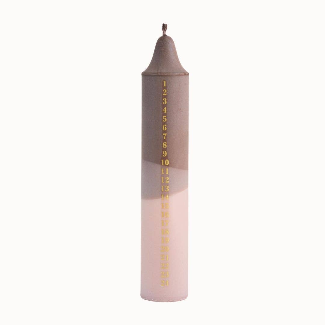 Advent Candle, Christmas Calendar, Brown/Beige