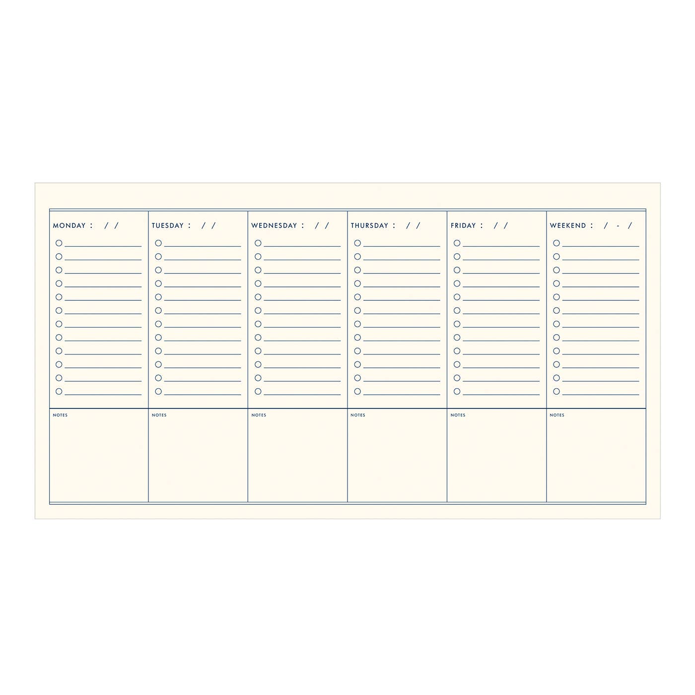 Succulent Undated Weekly Planner