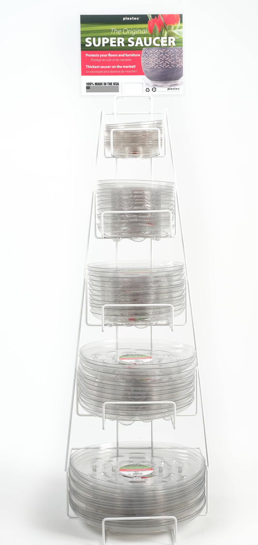 Free Standing Loaded Super Saucer Rack - 60 pieces