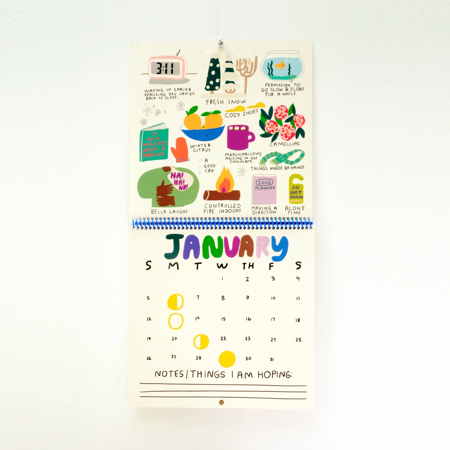 2025 Only Good Things 12-Month Wall Calendar - Pack of 5