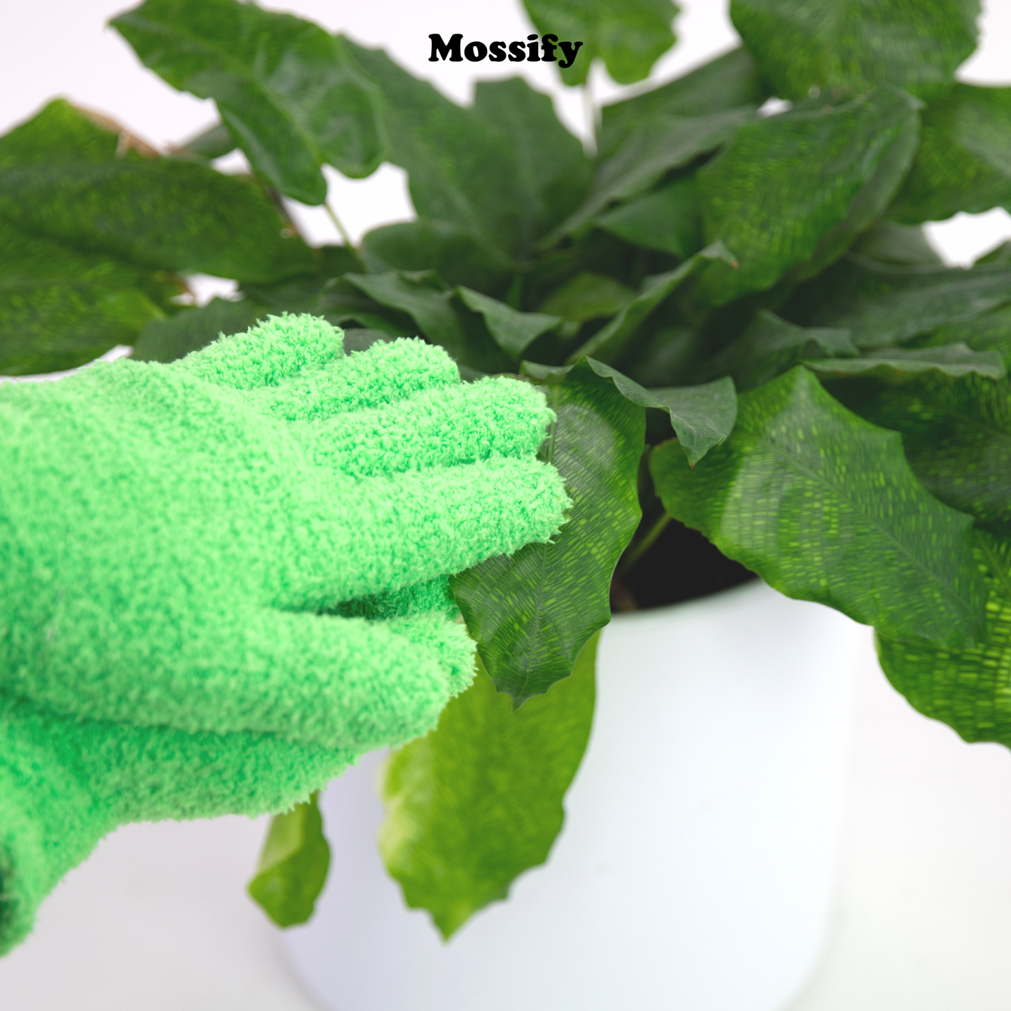 2 Microfiber Gloves - Leaf-Shining Gloves: Green