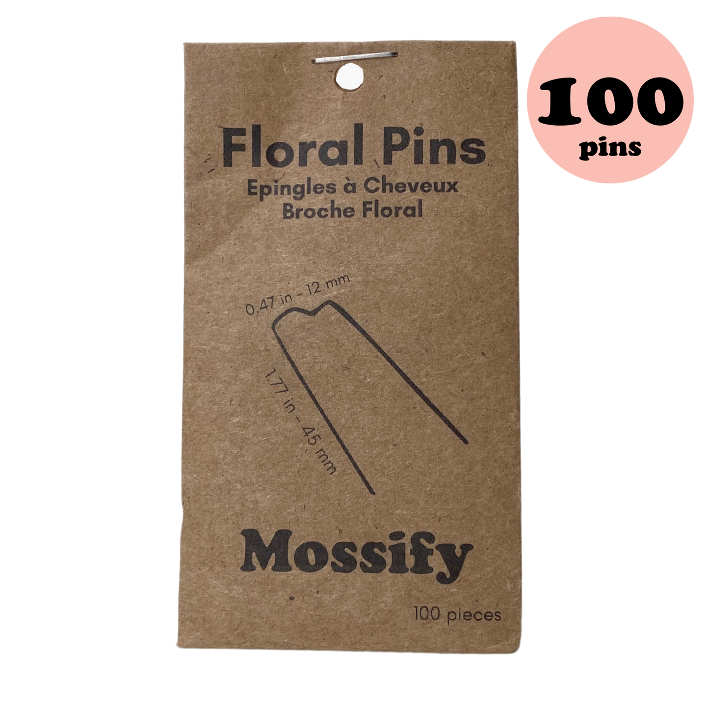 Floral Pins - Greening Pins - Moss Pole Pins - Hold Your Pla: 10 pins