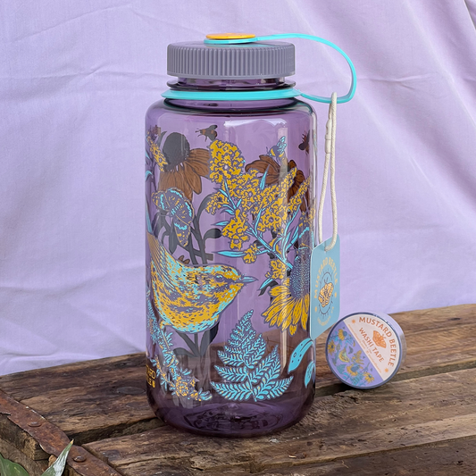 Prairie Warbler, 32oz Wide Mouth Nalgene Water Bottle