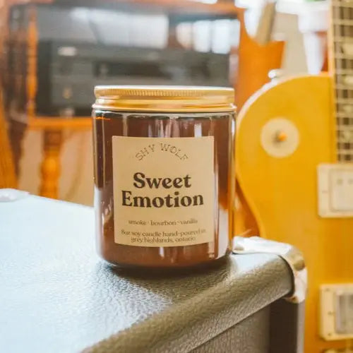 Sweet Emotion Candle - Vanilla, Bourbon, Smoke - Rock N Roll