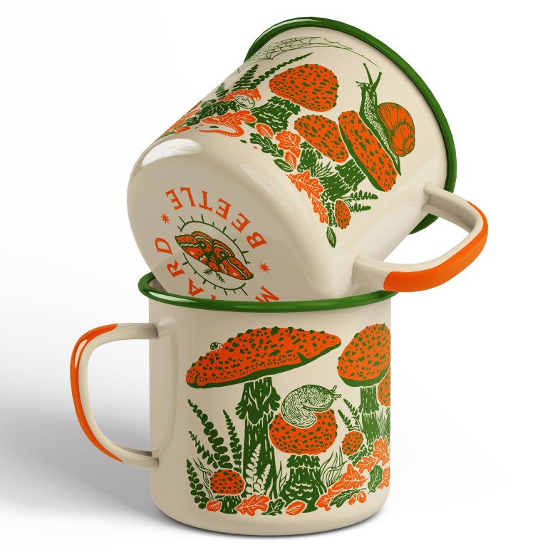 Toad & Mushrooms Enamel Camp Mug