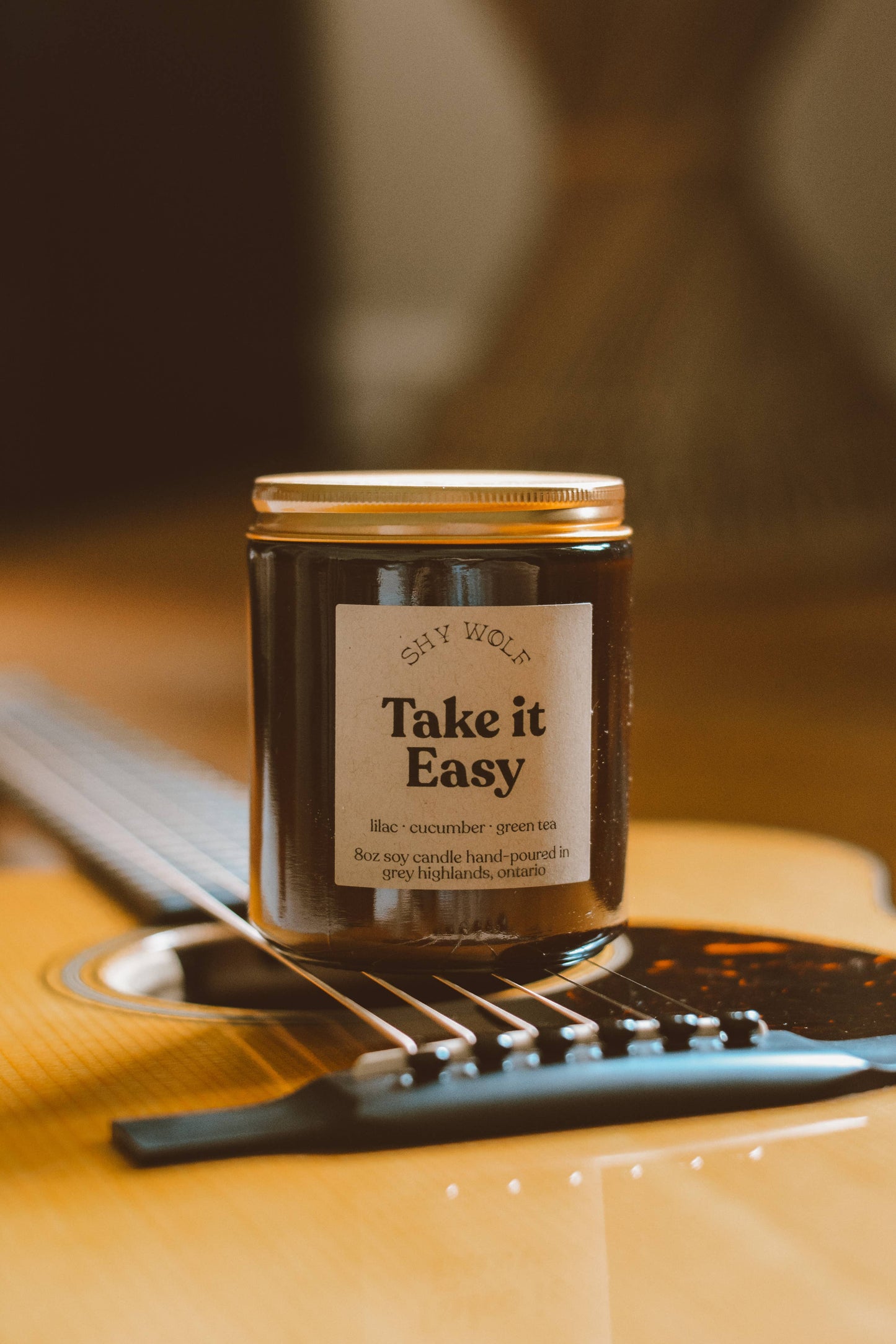 Take it Easy Soy Candle - Lilac, Cucumber, Green Tea, Boho