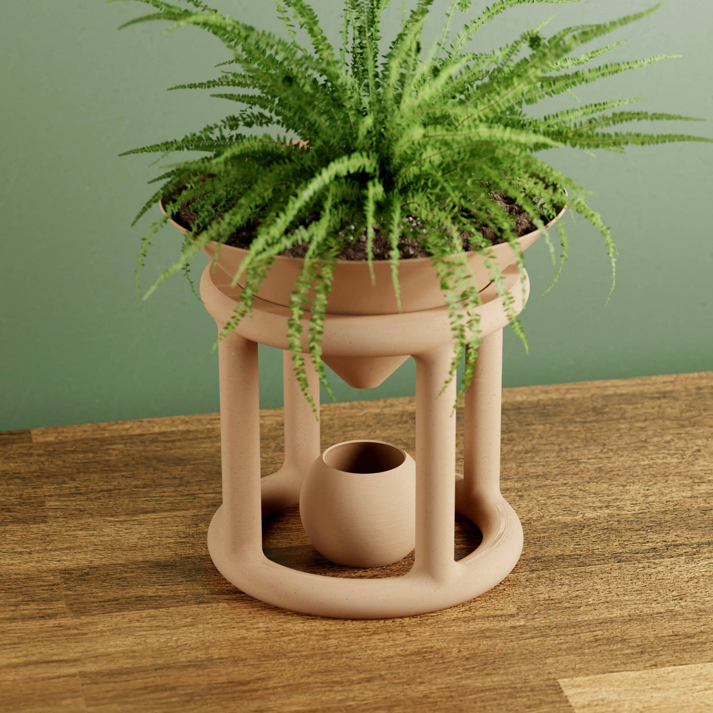 ODYSSEY Planter - Modern Marvel: Natural Wood / 8" Diameter